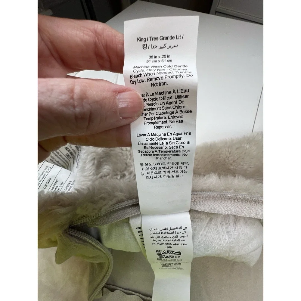 Pottery Barn Faux Shearling Fur KING Sham  NWOT OPEN Pkg